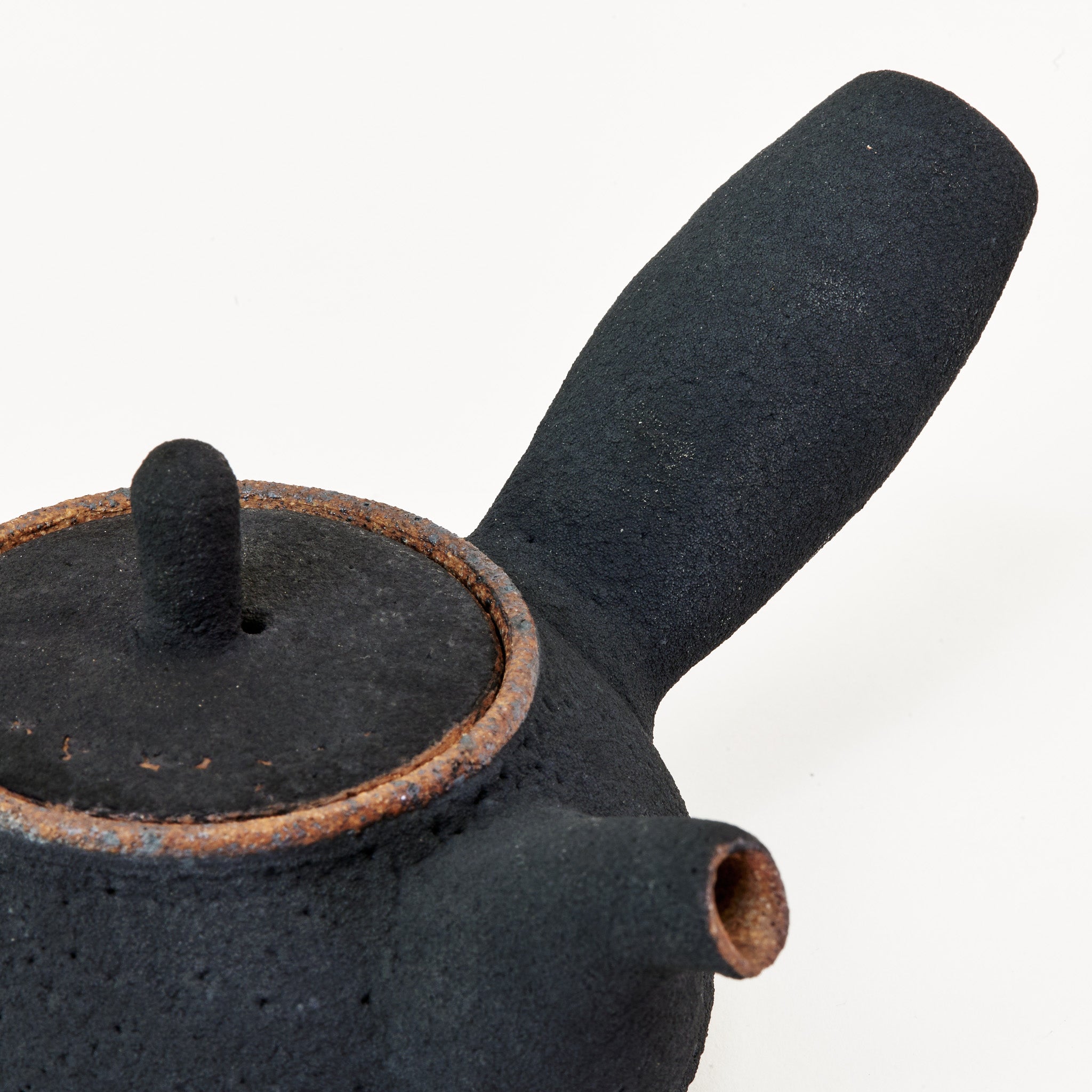 New moon ceramic side-handle teapot (~200ml)