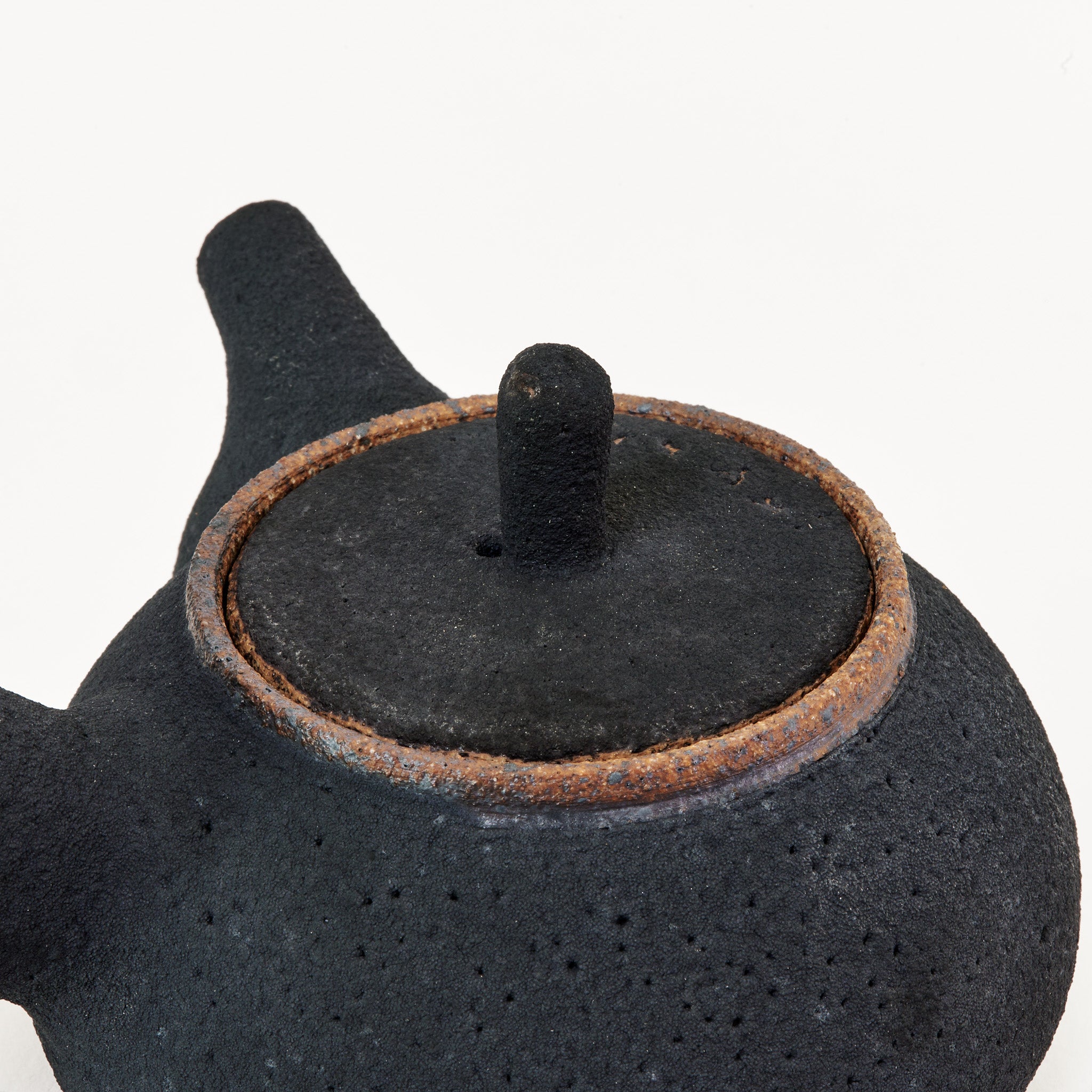 New moon ceramic side-handle teapot (~200ml)