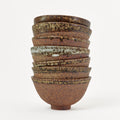 Unique set of 7 speckled exterior, quail egg interior