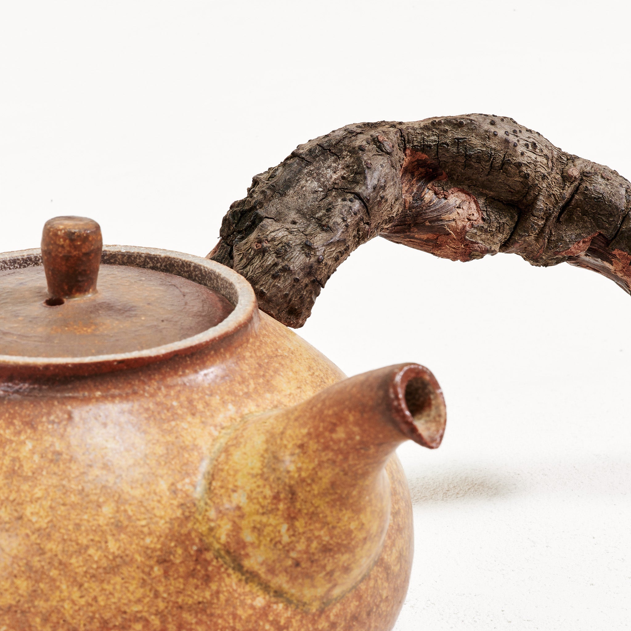 Wooden side handle teapot (600ml)