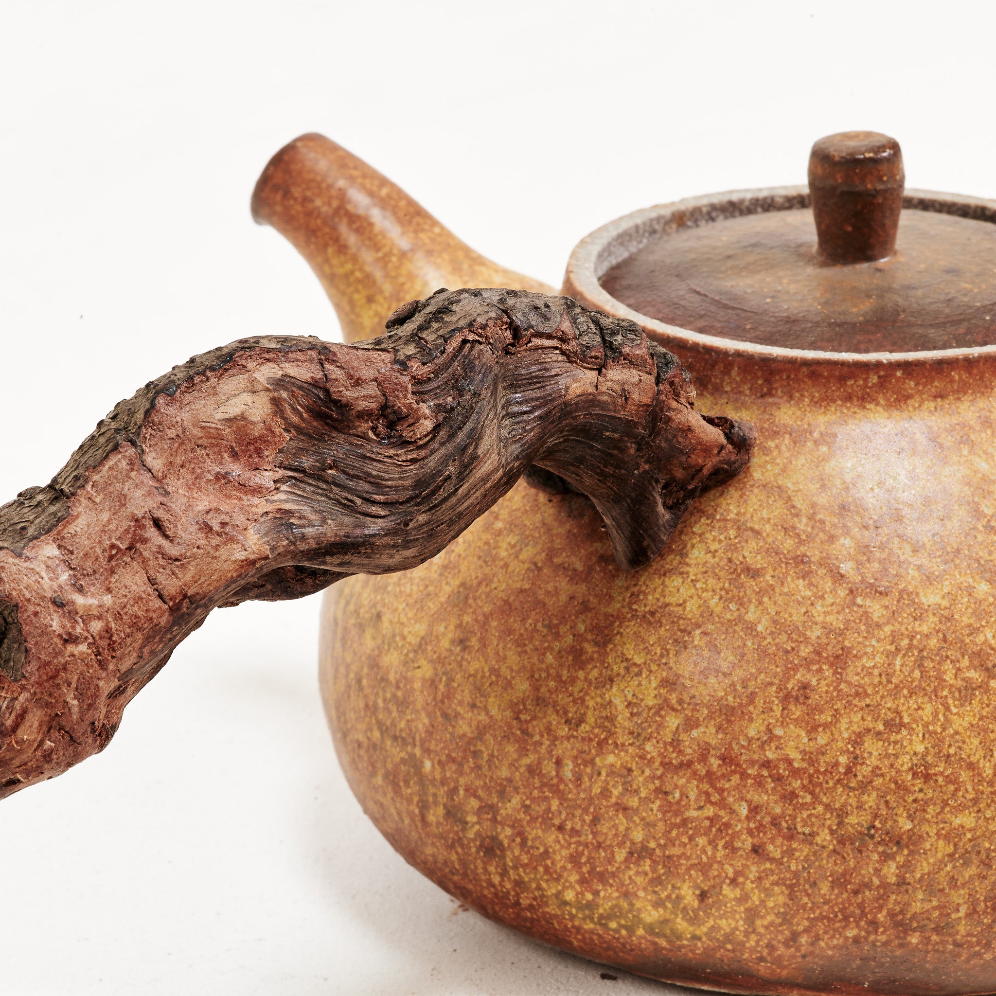 Wooden side handle teapot (600ml)