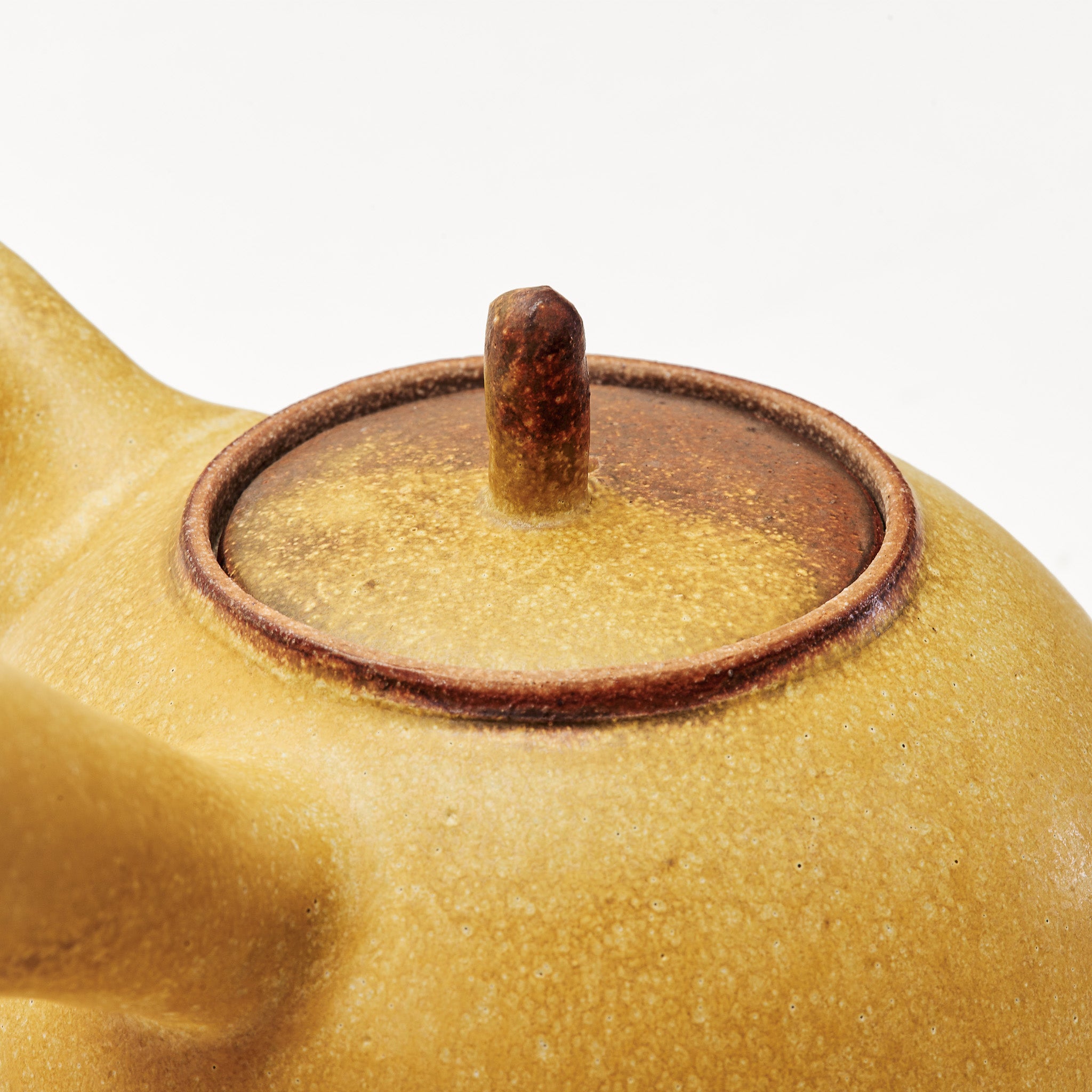 Golden Petal Ceramic side-handle teapot (610ml)