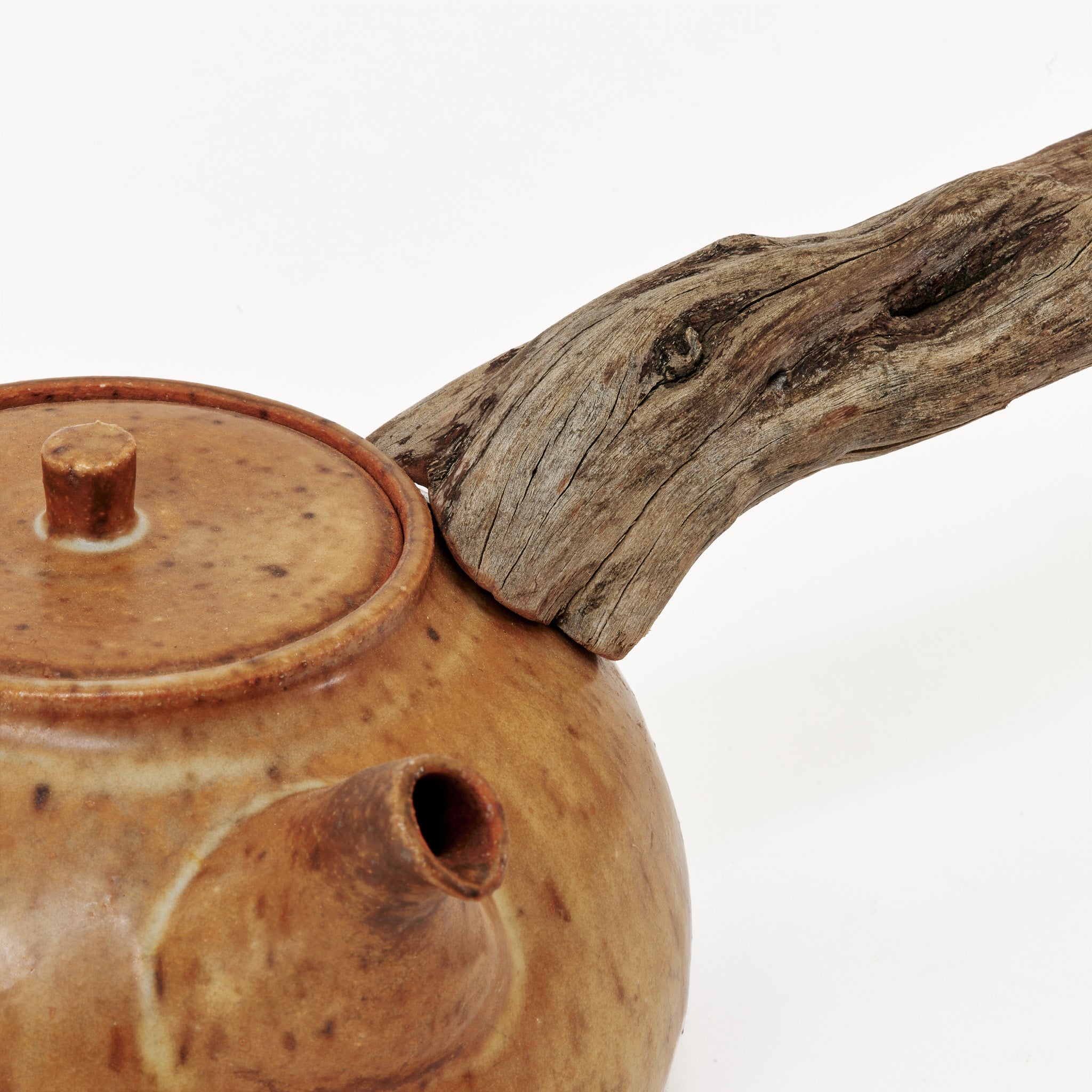 XL wooden side handle boiling teapot