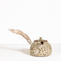 Left handed wooden side handle teapot
