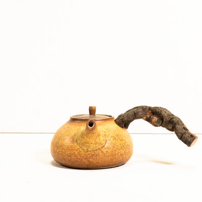 Wooden side handle teapot (600ml)