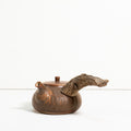 Wooden side handle teapot