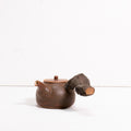 Wooden side handle teapot