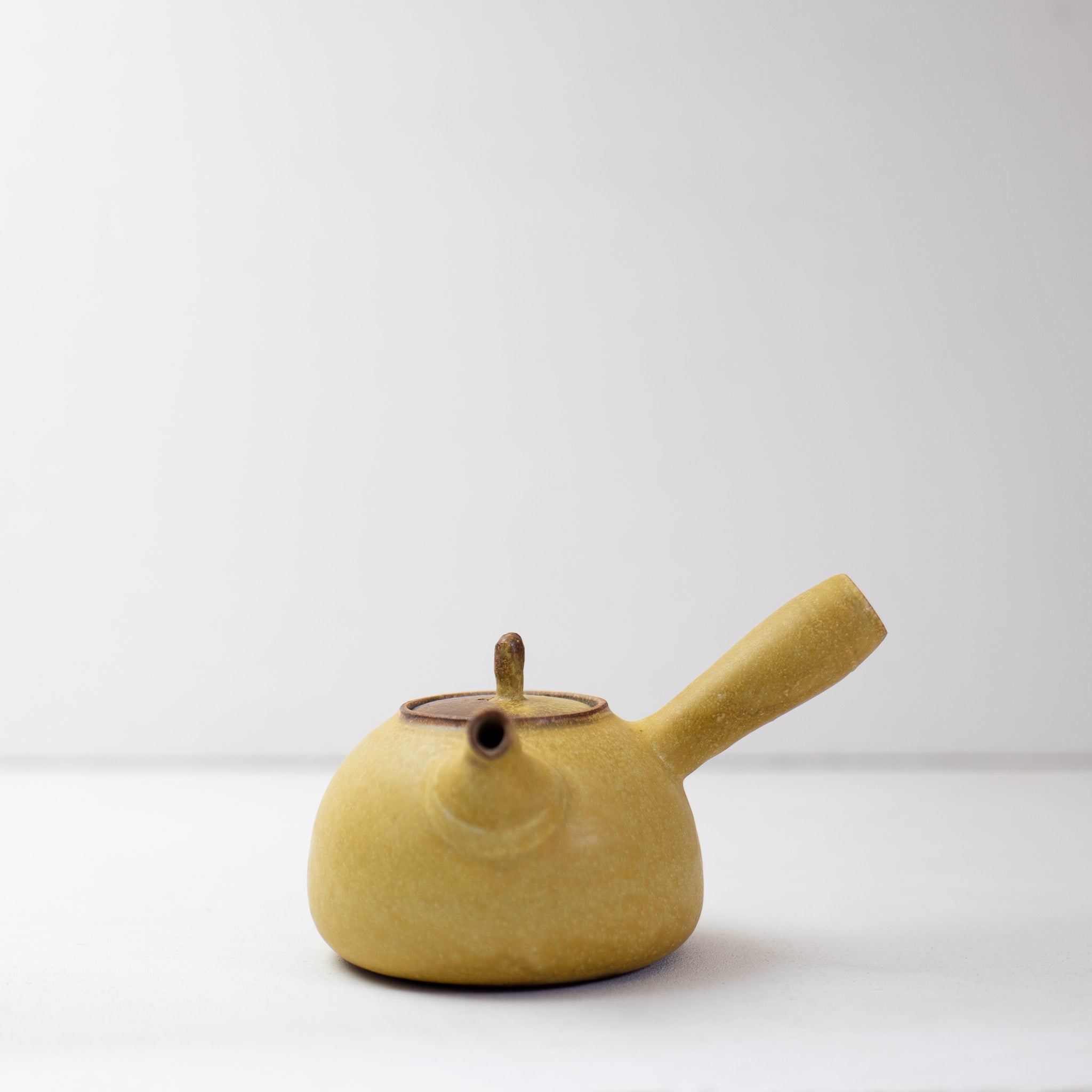 Golden Petal Ceramic side-handle teapot (610ml)
