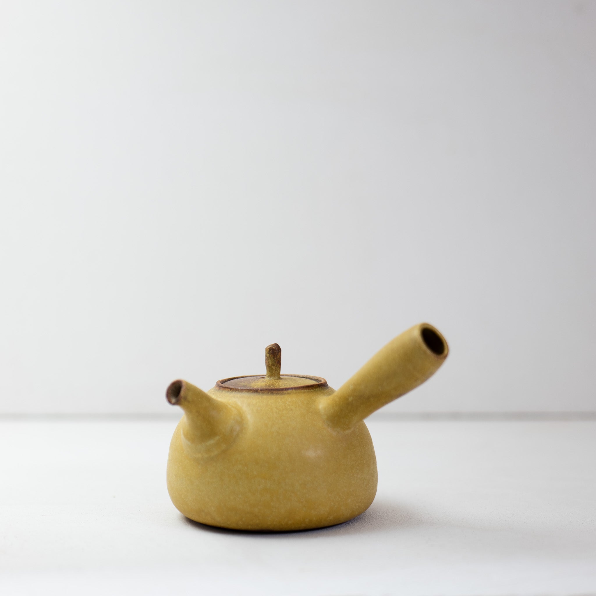 Golden Petal Ceramic side-handle teapot (610ml)
