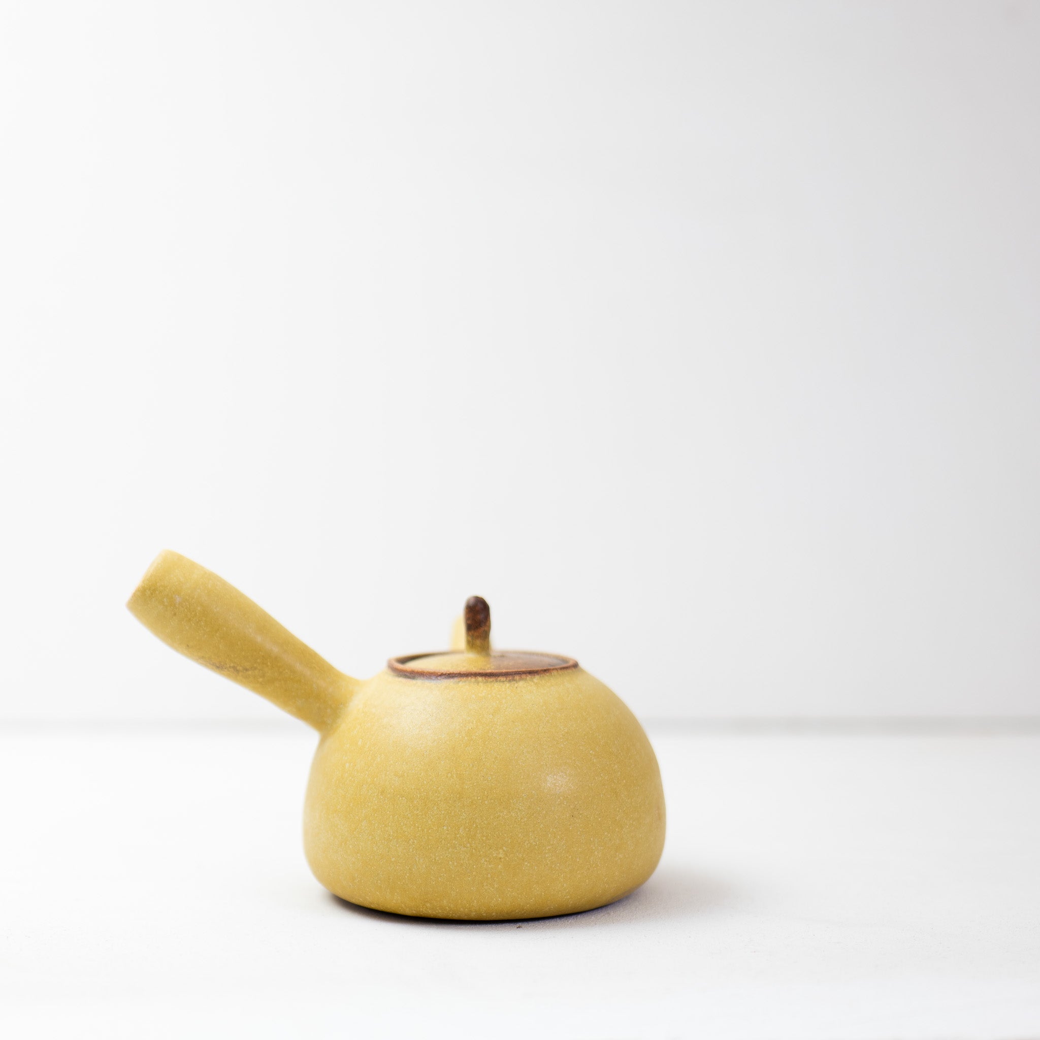 Golden Petal Ceramic side-handle teapot (610ml)