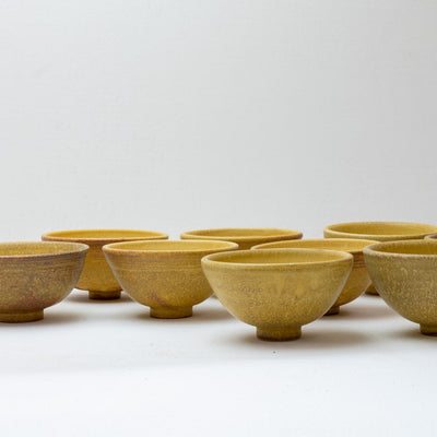 Tea bowls in Golden Petal Finish