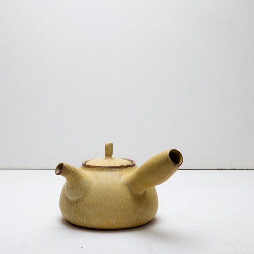 Golden Petal Ceramic side-handle teapot (450ml)