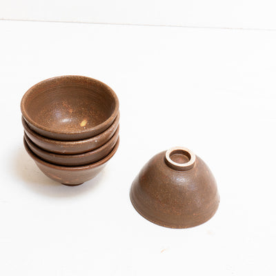 Tea bowls in Tobacco finish