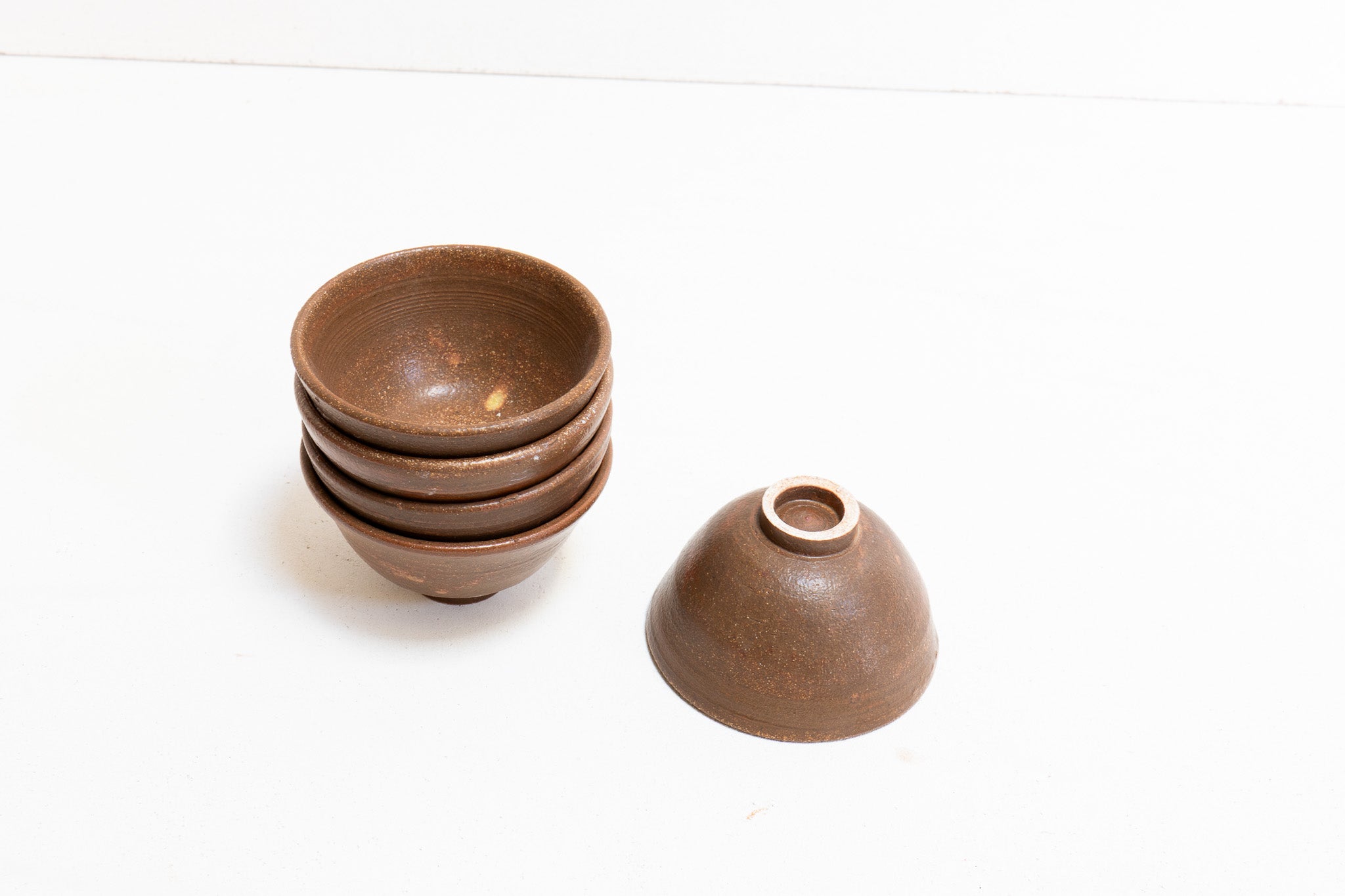 Tea bowls in Tobacco finish