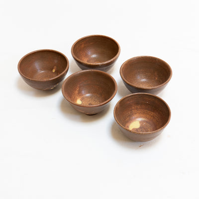 Tea bowls in Tobacco finish