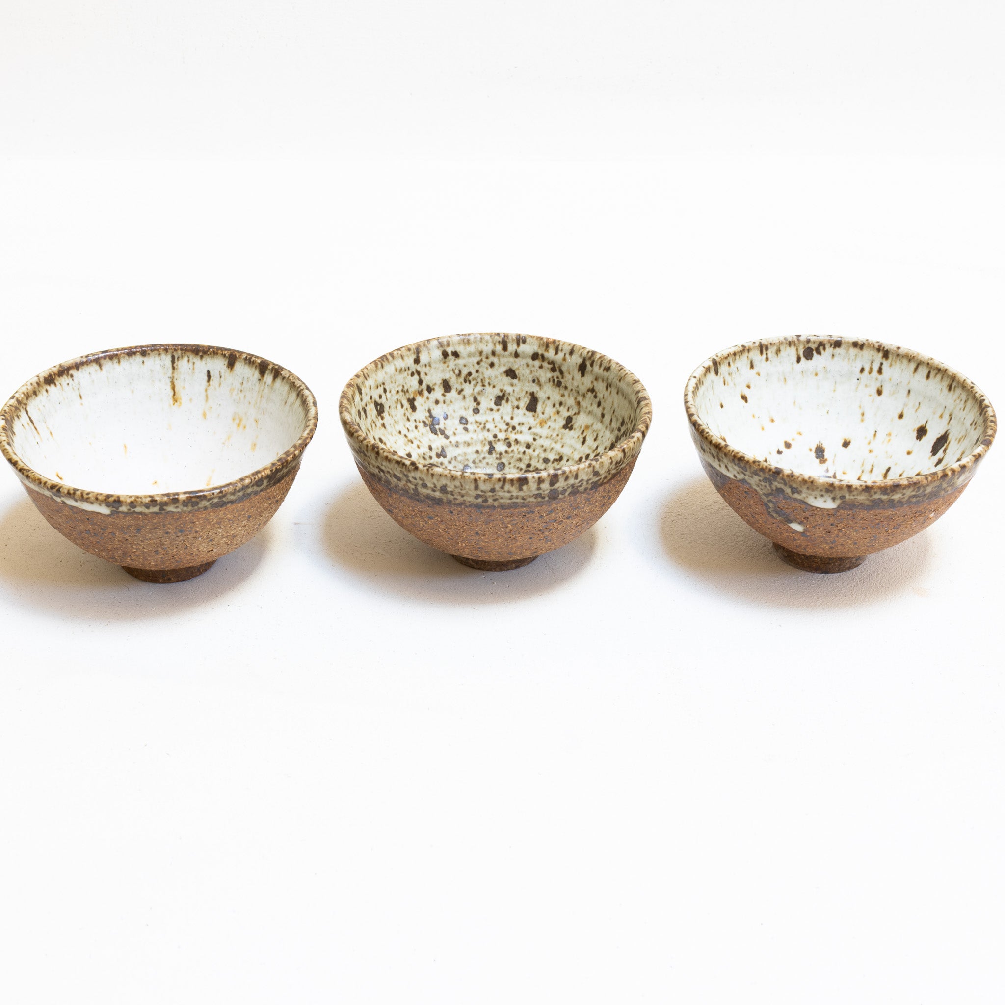 Set of 3 Speckled Quail egg Bowls