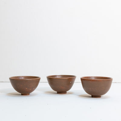 Tea bowls in Tobacco finish