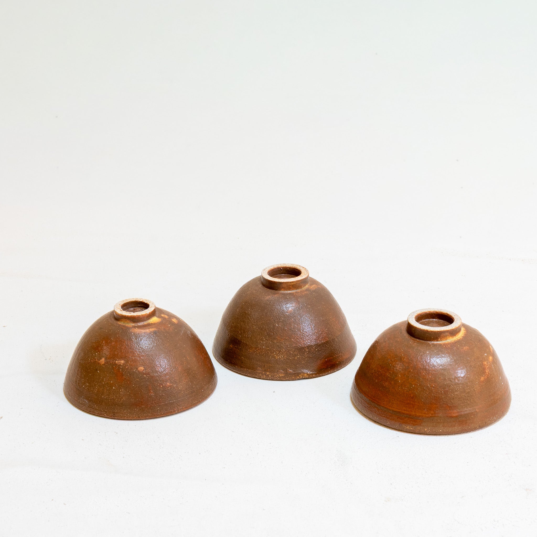 Tea bowls in Tobacco finish