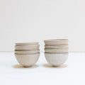 Set of 8 brutal white tea bowls