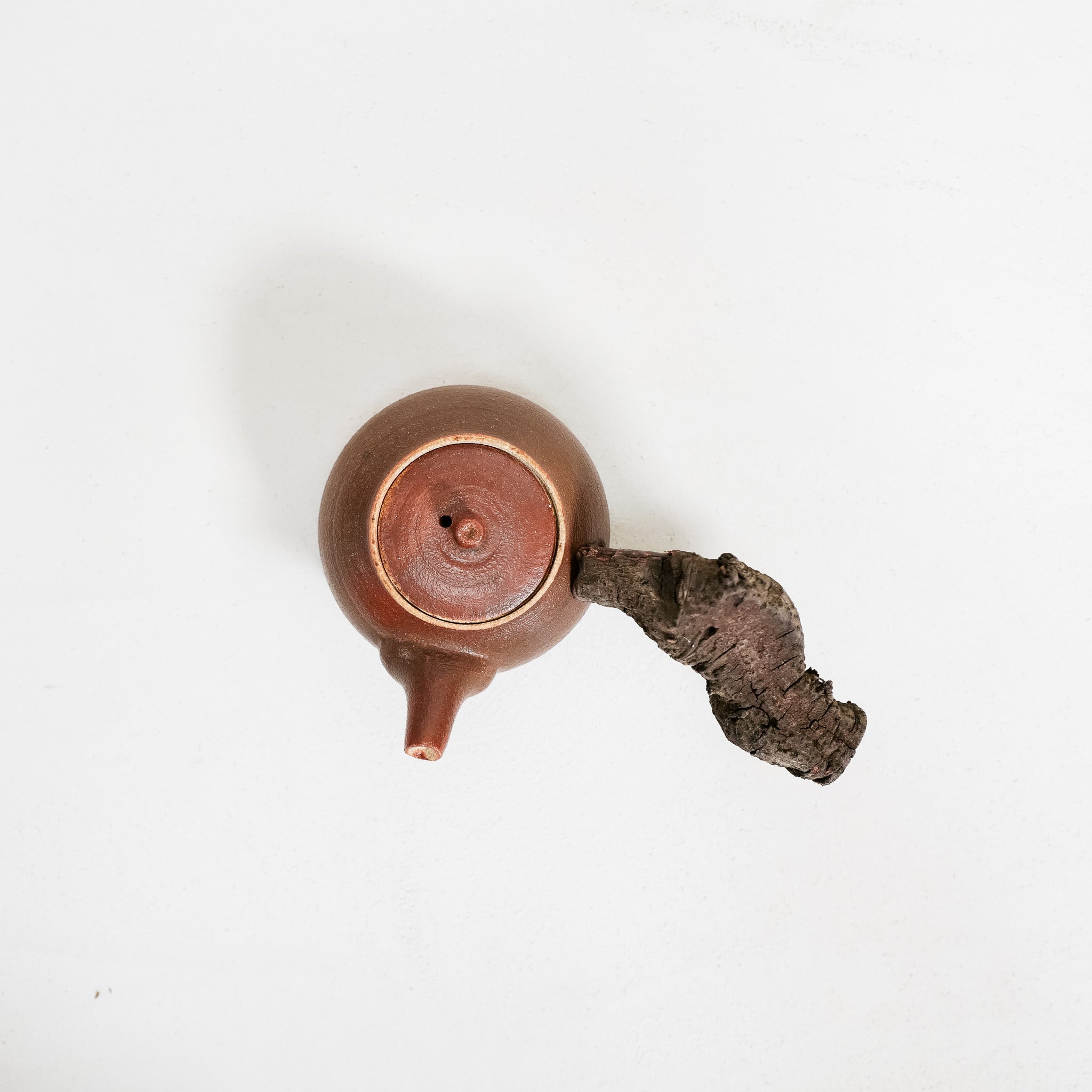 Wooden side handle teapot