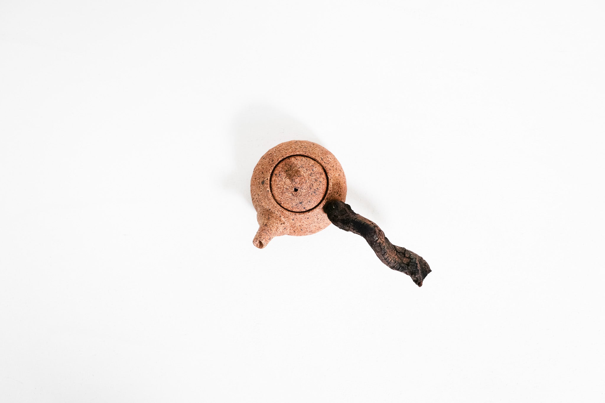 Wooden side handle teapot