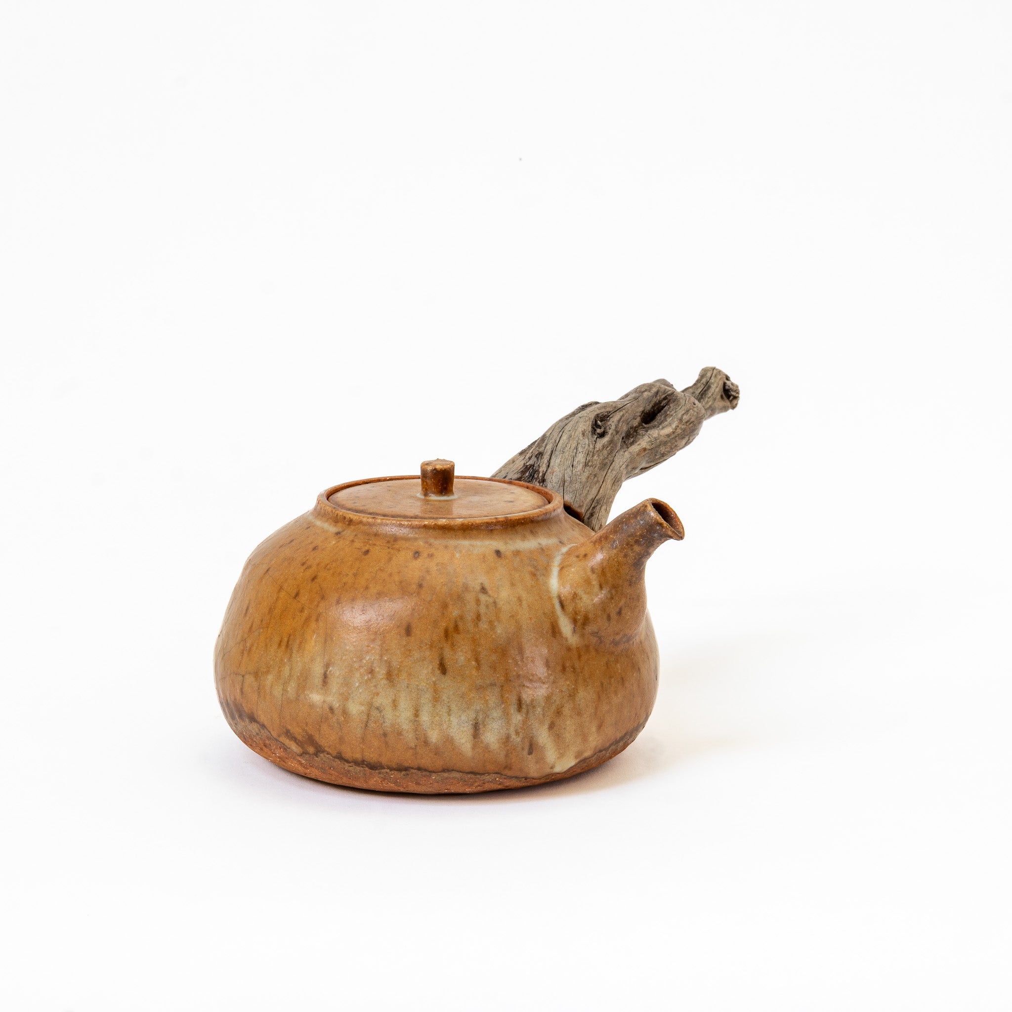 XL wooden side handle boiling teapot