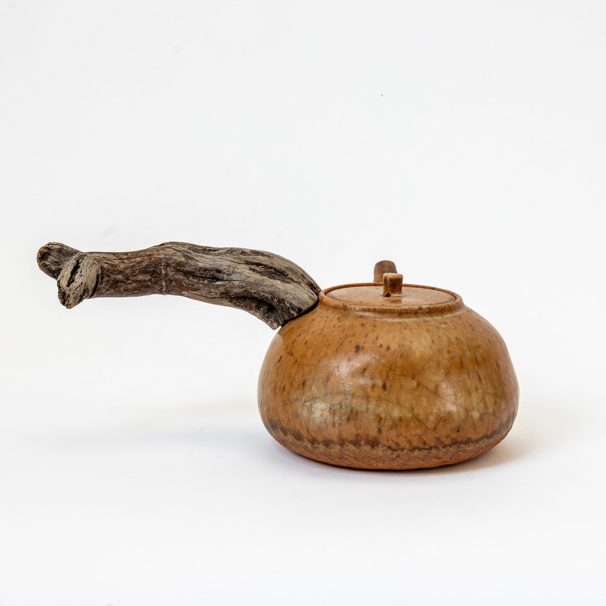 XL wooden side handle boiling teapot