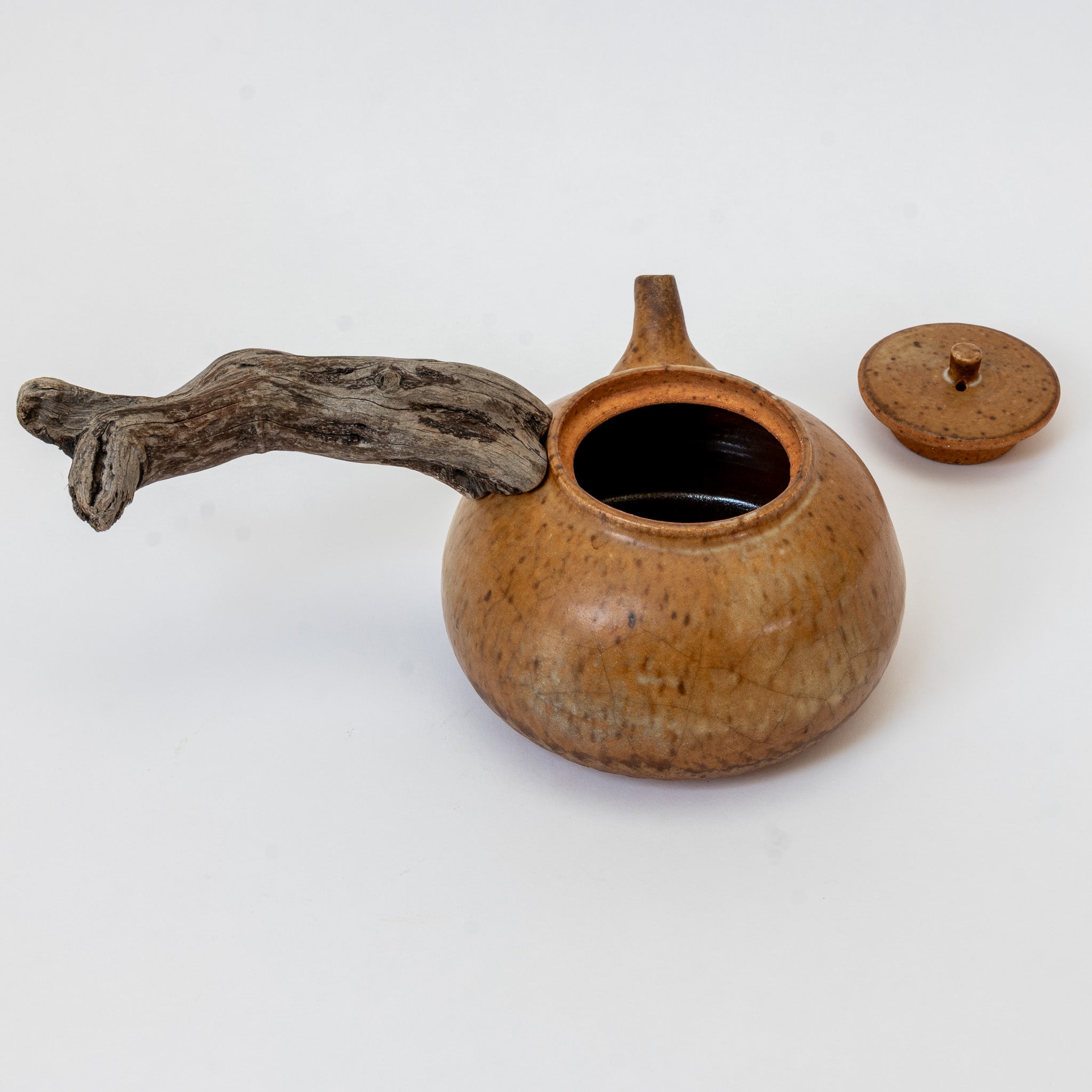 XL wooden side handle boiling teapot