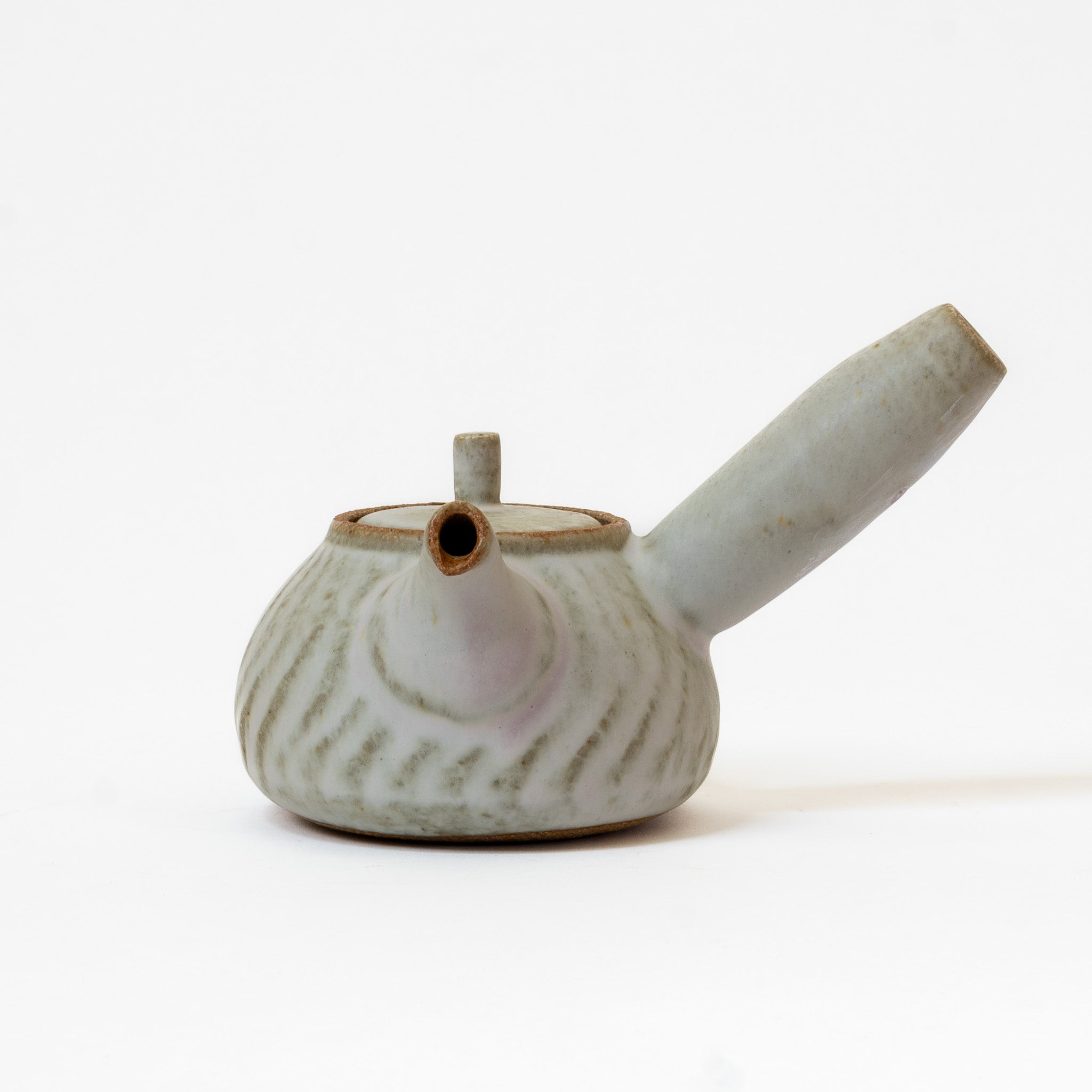 Matte white ceramic side-handle teapot (250ml)