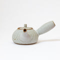 Fluted matte white ceramic side-handle teapot (250ml)