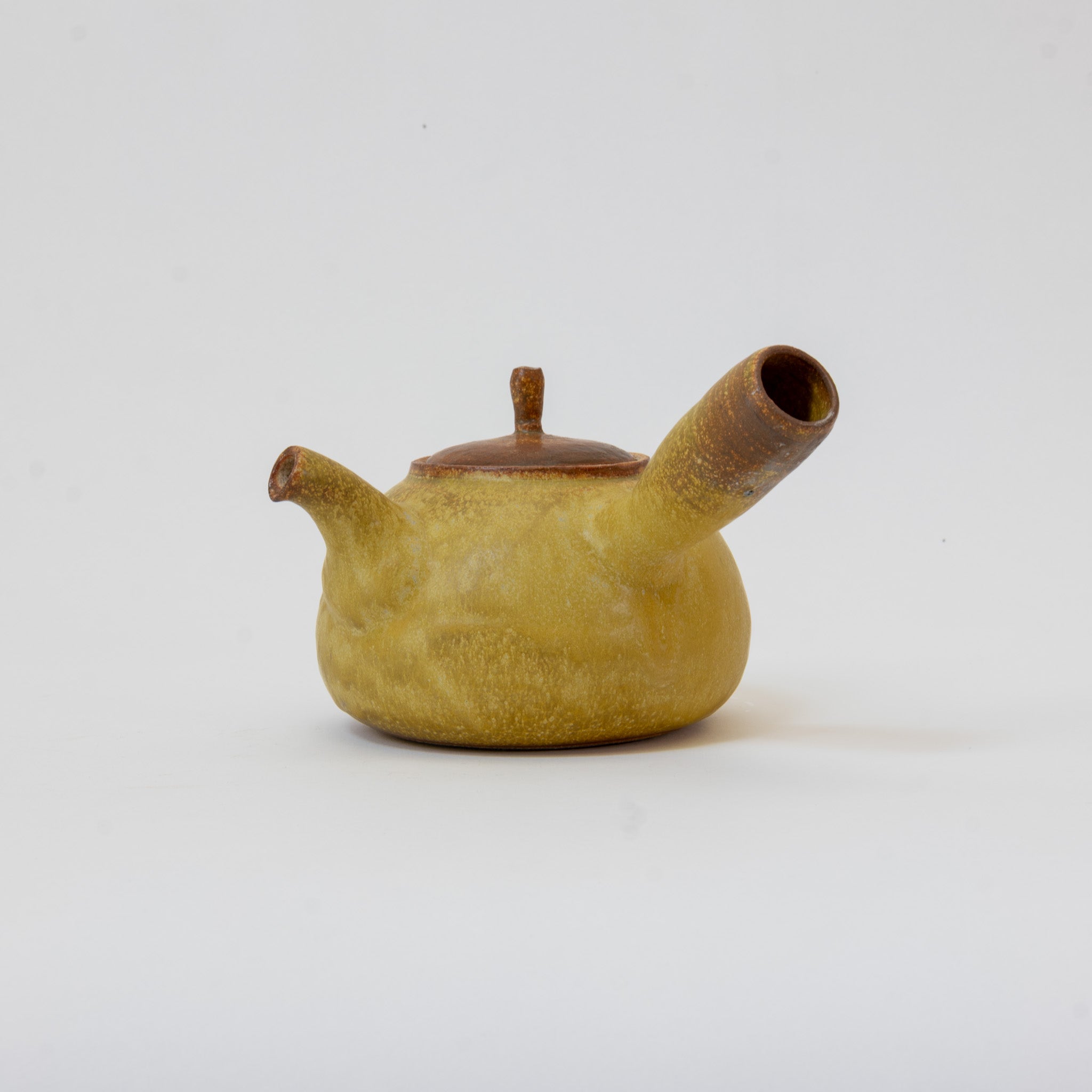 Golden Petal Ceramic side-handle teapot (600ml)