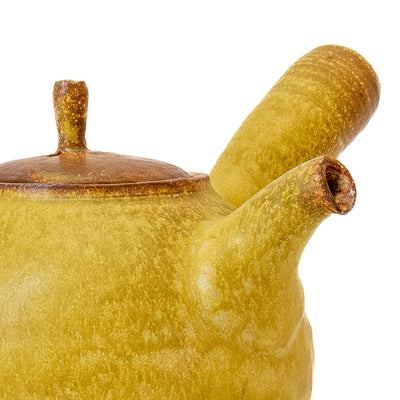 Golden Petal Ceramic side-handle teapot (600ml)
