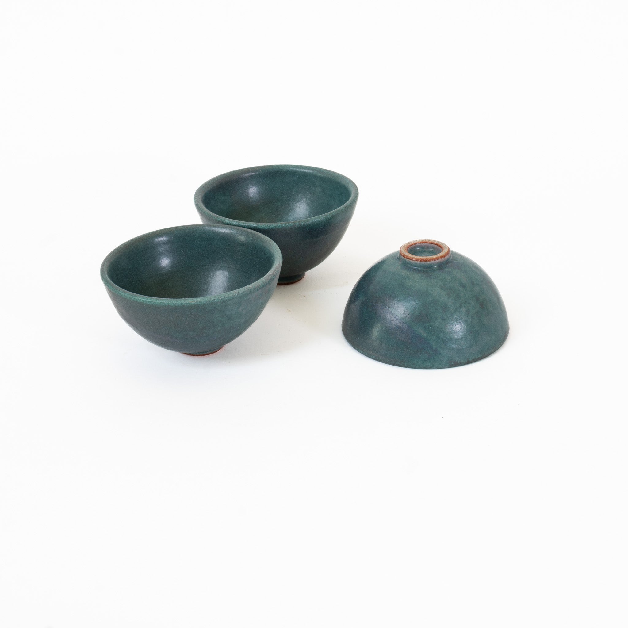 Tea bowls in Jade Finish