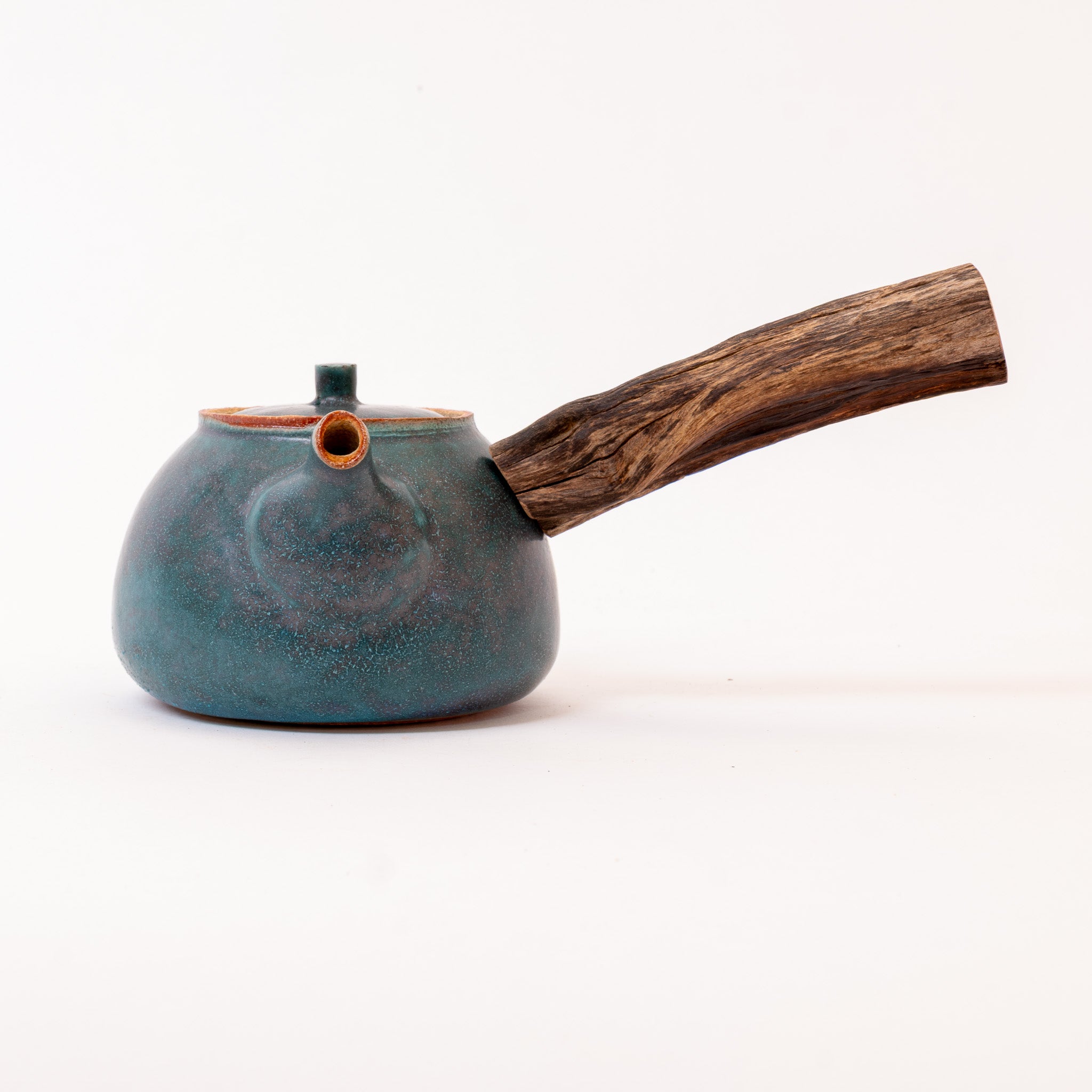 Jade wooden side-handle teapot (400ml)