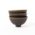 Unique set of 3 black exterior, golden olive interior