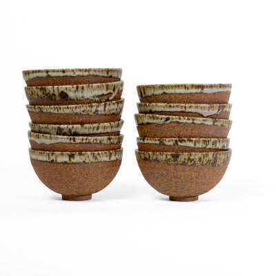 Unique set of 11 speckled exterior, quail egg interior