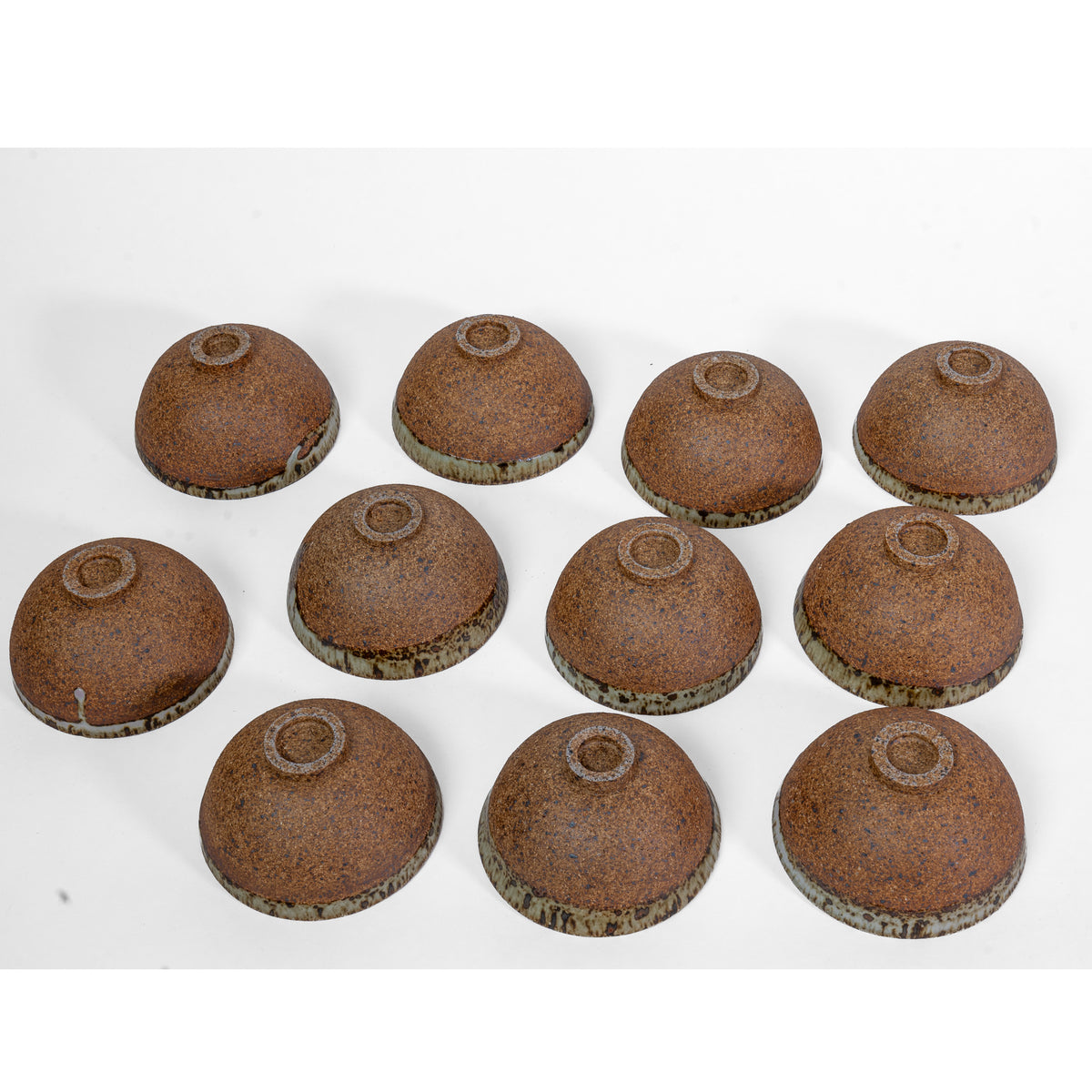 Unique set of 11 speckled exterior, quail egg interior