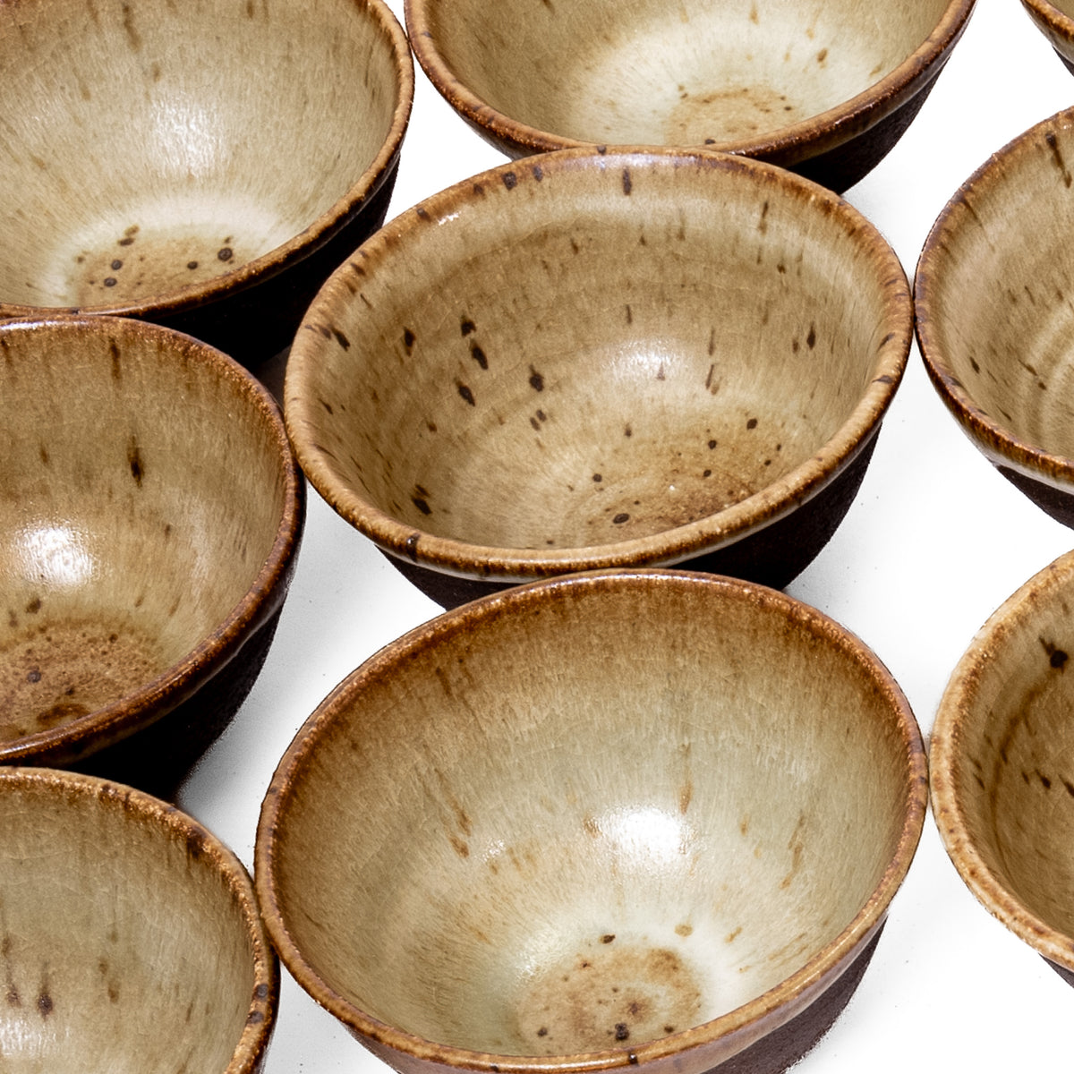 Set of 14 unique creek stone bowls