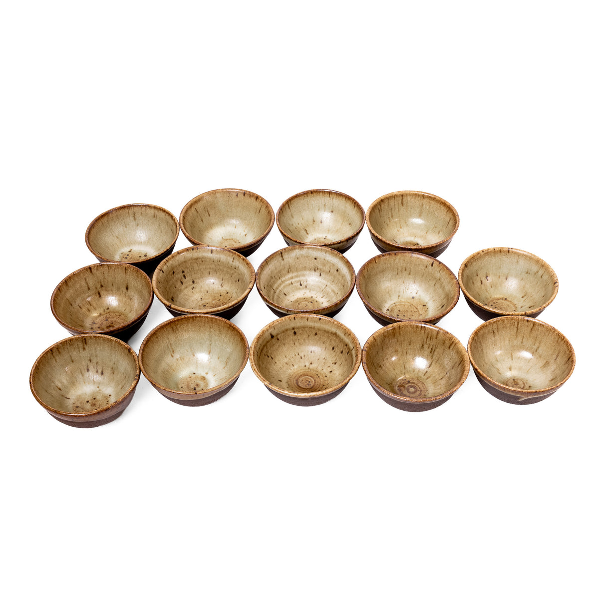 Set of 14 unique creek stone bowls
