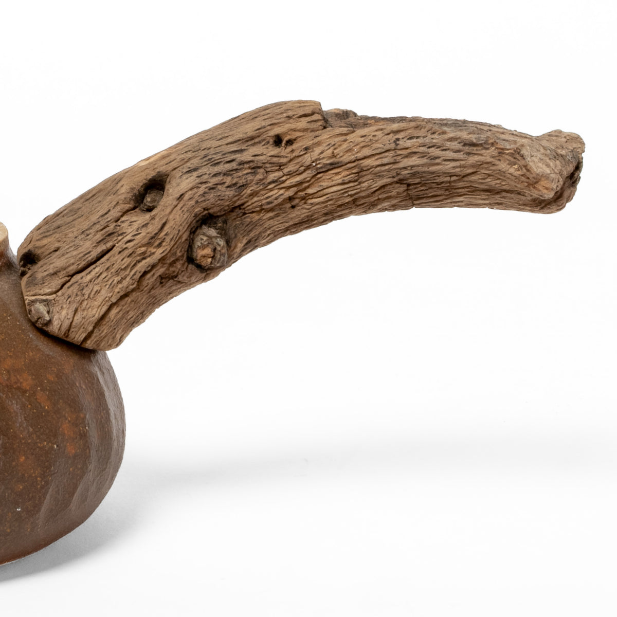 Wooden side handle teapot