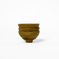 Set of three small tea bowls in Golden Petal Finish