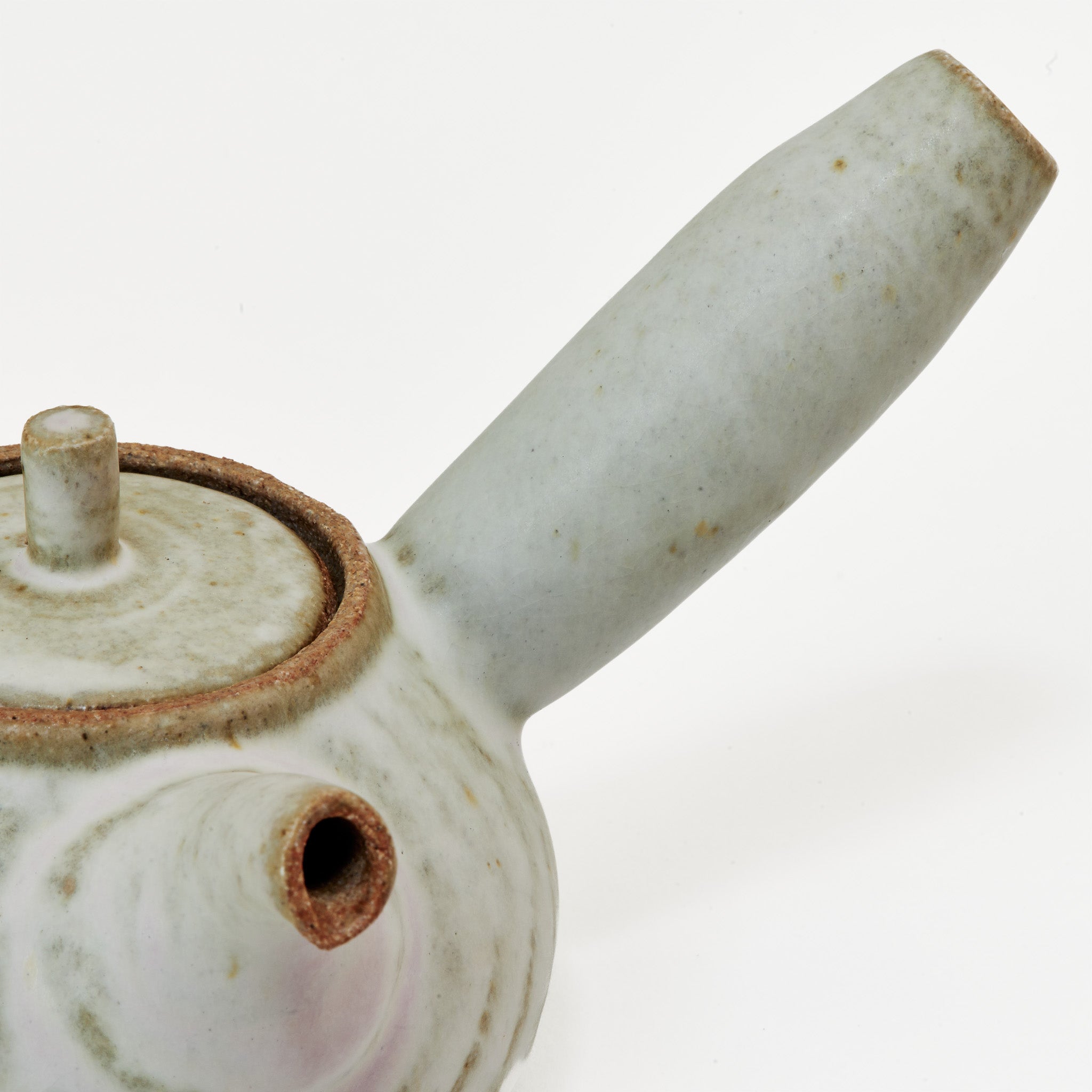 Matte white ceramic side-handle teapot (250ml)