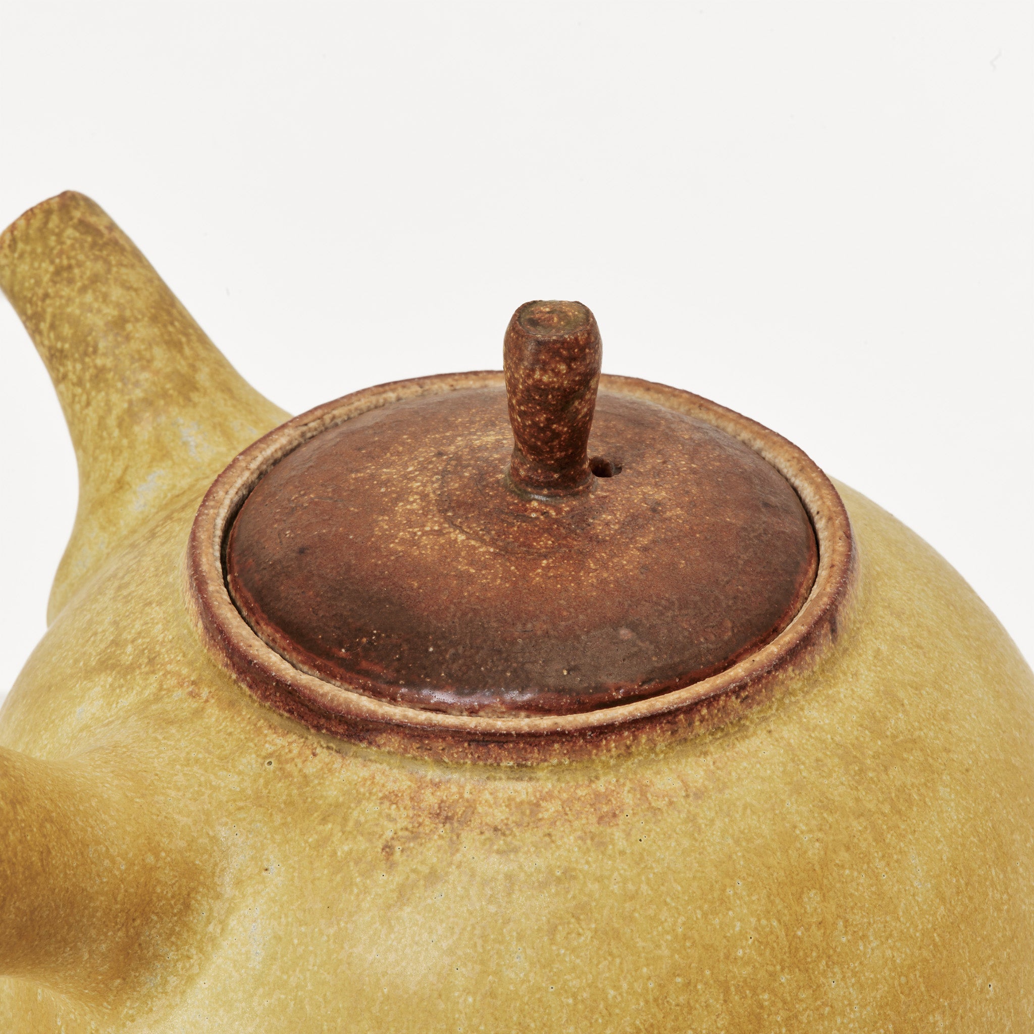 Golden Petal Ceramic side-handle teapot (600ml)